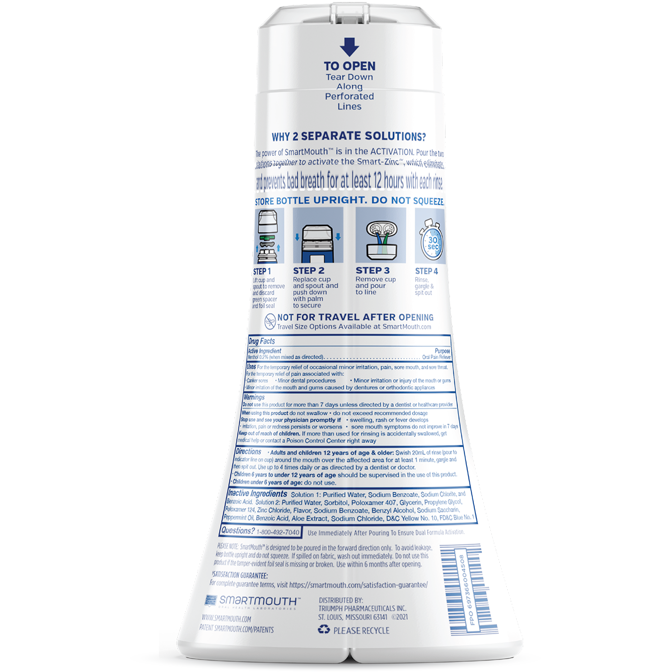 SmartMouth™ Mouth Sore Activated Oral Rinse - 2PACK