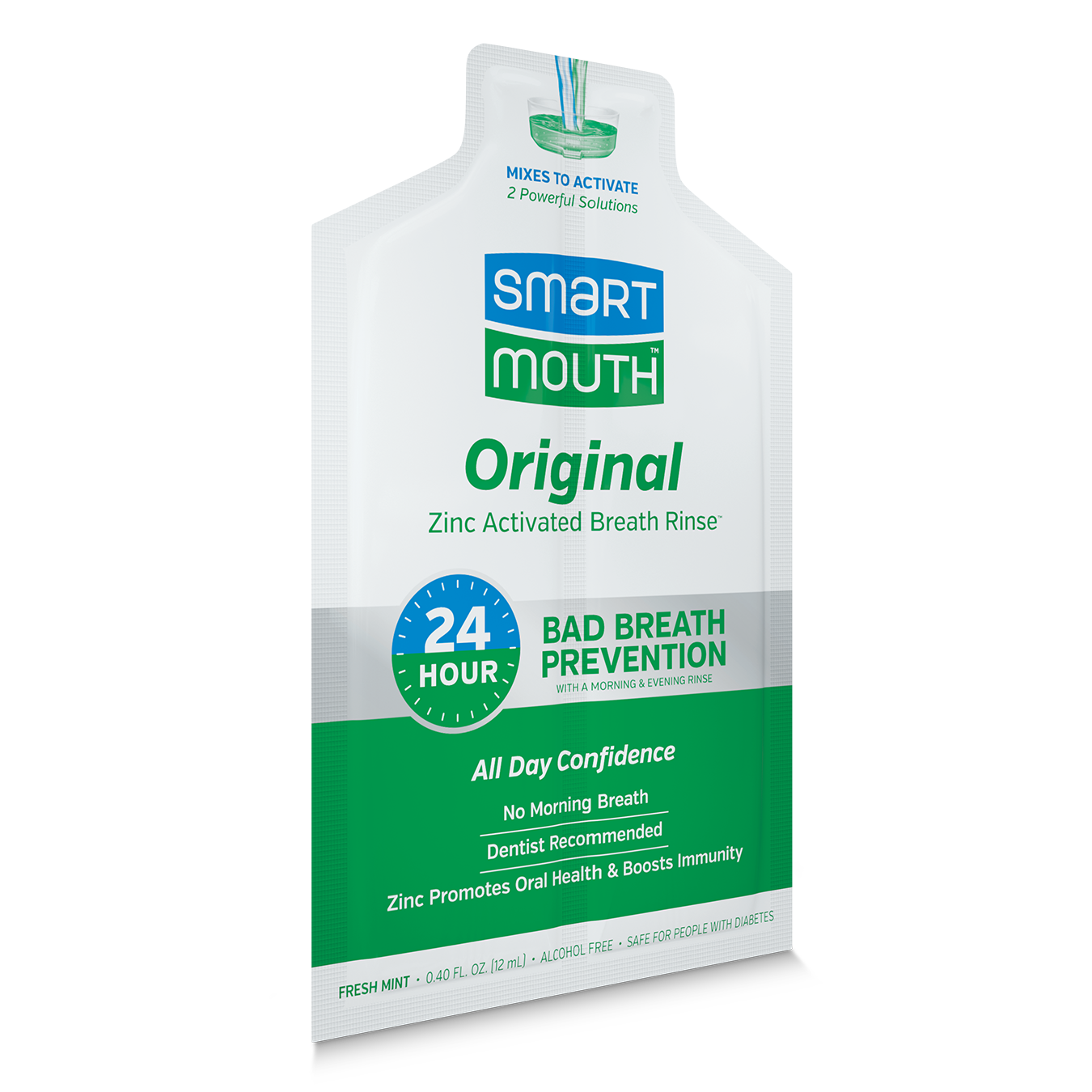 SmartMouth™ Original Activated Breath Rinse Single Packs - 50ct Box