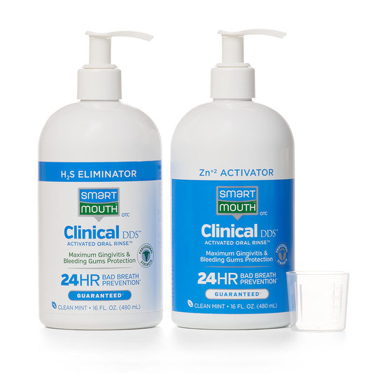 SmartMouth™ Clinical DDS Activated Oral Rinse 2-Bottle System - 32oz