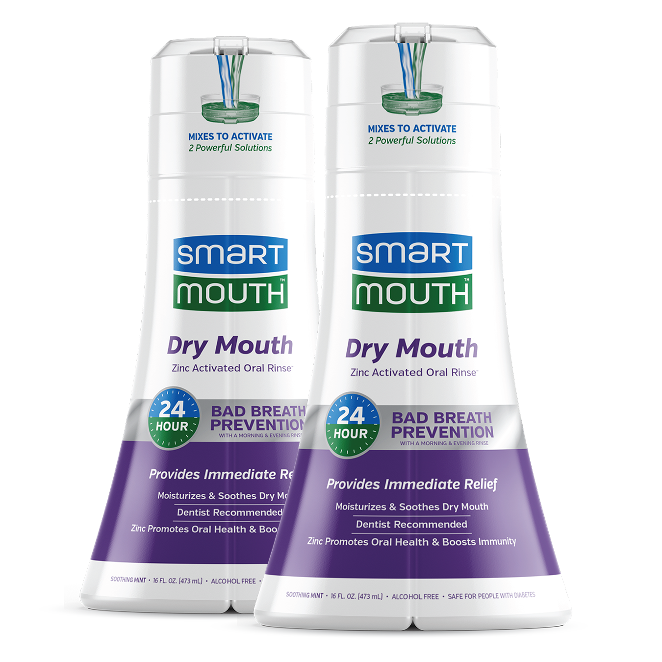 SmartMouth™ Dry Mouth Activated Oral Rinse - 2PACK