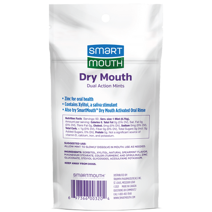 SmartMouth™ Dry Mouth Dual-Action Mints with Zinc + Xylitol