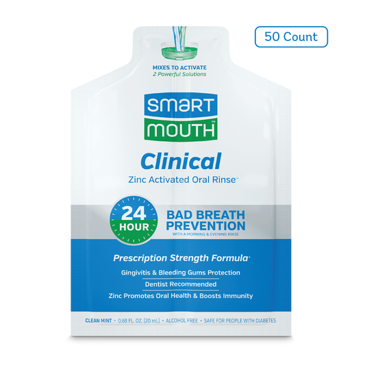 SmartMouth™ Clinical Activated Breath Rinse Single Packs - 50ct Box