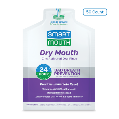SmartMouth™ Dry Mouth Activated Breath Rinse Single Packs - 50ct Box