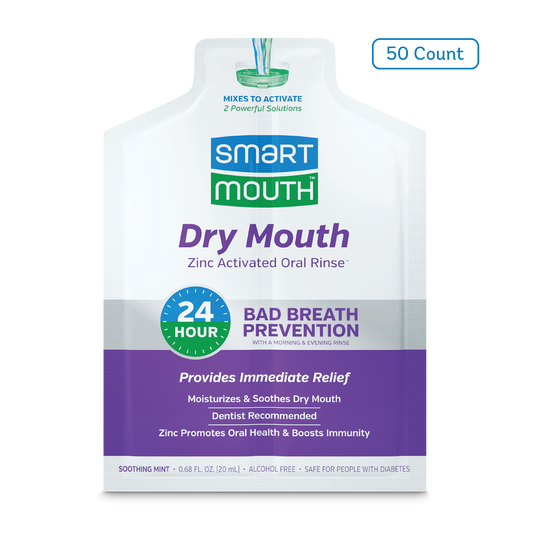 SmartMouth™ Dry Mouth Activated Breath Rinse Single Packs - 50ct Box